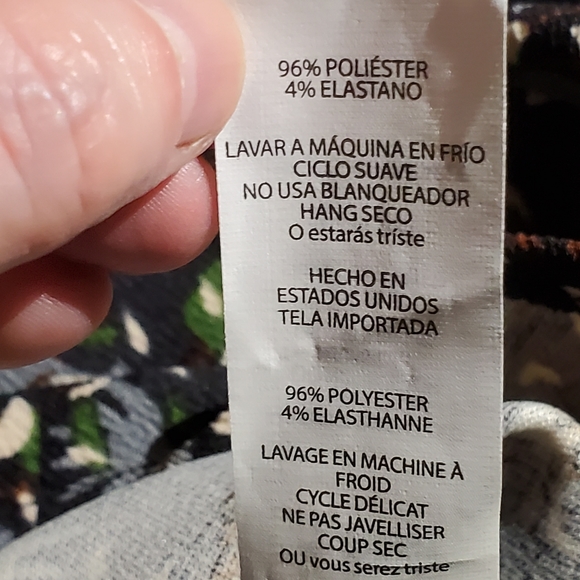 Lularoe Cassie Skirt Small Black green blue floral - Picture 10 of 13